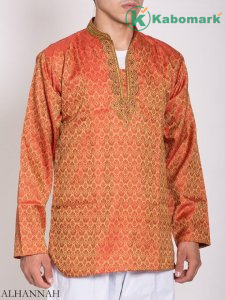 Embroidered Damask Jacquard Kurta | me780
