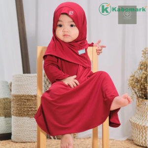 Baby dress muslim premium quality, Set of Gamis + Hijab for Girls, Child Abaya, Hijab Islamic Clothing, Gift