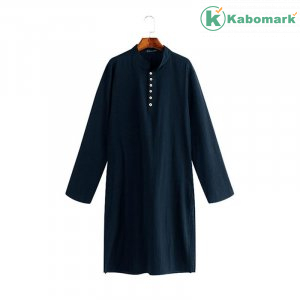 Islamic Clothing For Muslim Man Long Robes Solid Arabic Arab Simple Casual Mens Shirt