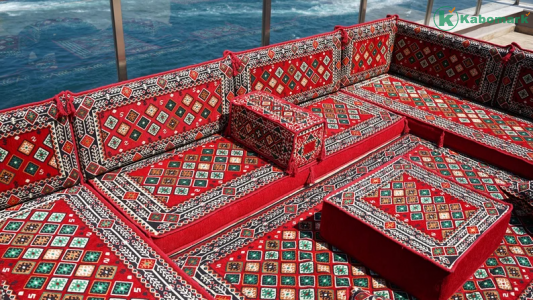 U Shaped Arabic Sofa Set, Red Floor Couches, Terrace Pallet Sofa, Sectional Sofas, Floor Cushions, Arabic Majlis, Turkish Floor Seating Set