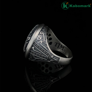 Silver Arabic Alphabet Men's Ring, Handmade Sultans Ring, Islamic Jewelry, Personalized Ring, Religious Custom Ring, Gift For Him