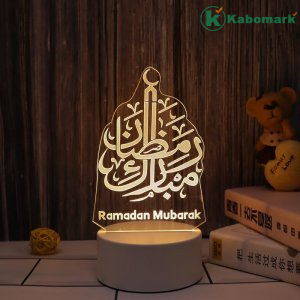 Islam Muslim Ramadan Festival Decoration Supplies Eid Mubarak Night Light for Home Decor Ramadan Mubarak Kareem Eid Al-Adha Gift
