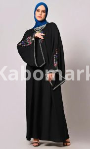 Stitched To Perfection: Black Embroidered Abaya
